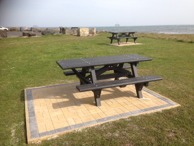 Accessible picnic table at Buckhaven Foreshore 